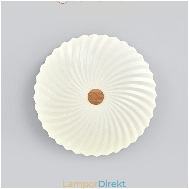 Nordic Round Enkel Modern Massivträ Infälld Taklampa