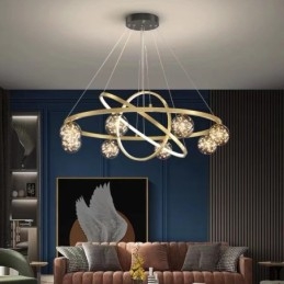 Nordic Modern Gold Circle Pendellampa