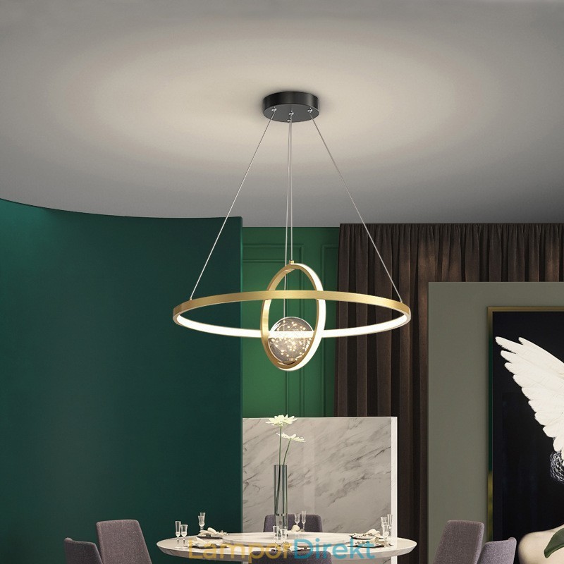 Nordic Modern Gold Circle Pendellampa