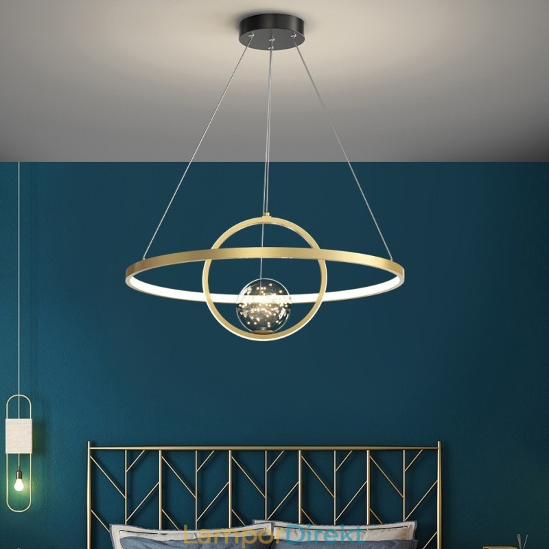 Nordic Modern Gold Circle Pendellampa