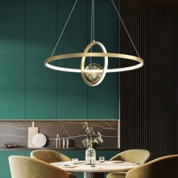 Nordic Modern Gold Circle Pendellampa