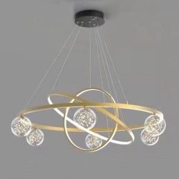 Nordic Modern Gold Circle Pendellampa
