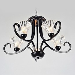 Europeisk Stil Vintage 5 Ljus Ljuskrona Med Behornad Arm