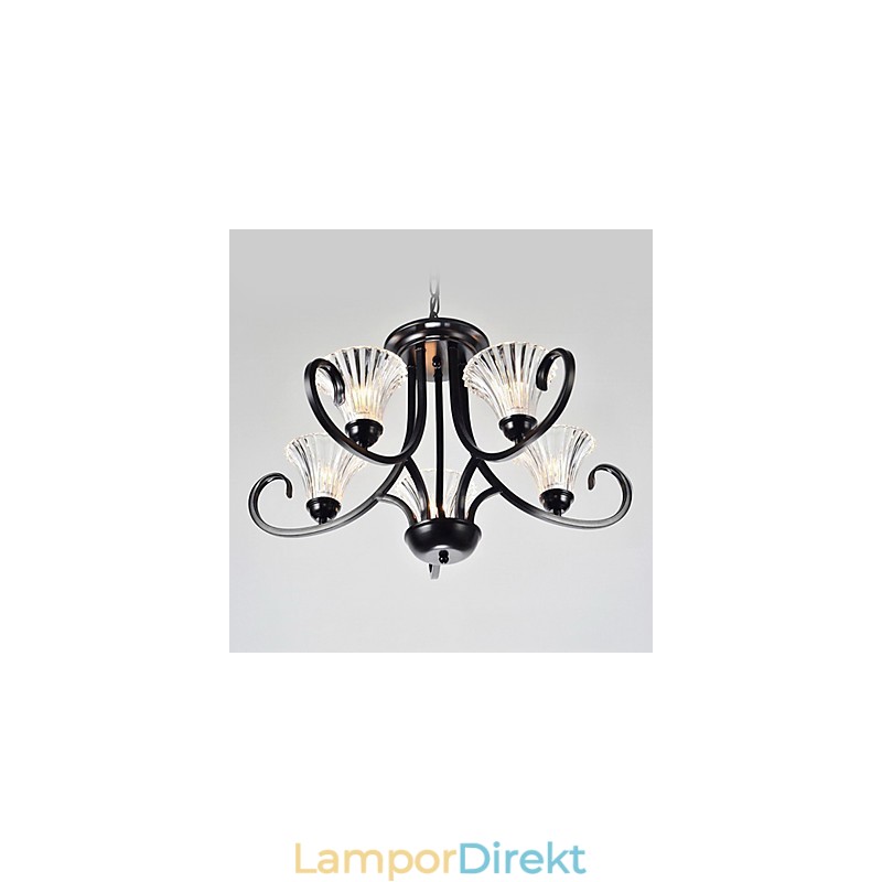 Europeisk Stil Vintage 5 Ljus Ljuskrona Med Behornad Arm