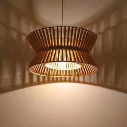 Vintage Trä Taklampa