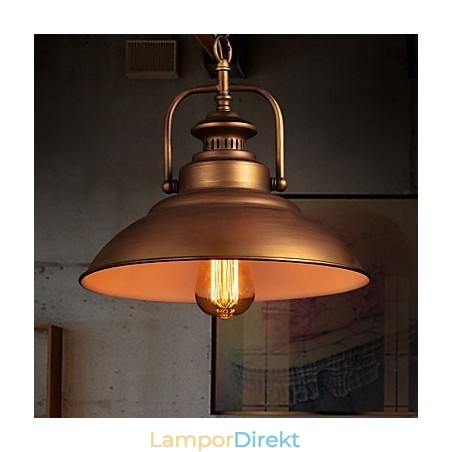 Retro Taklampa Med Metallparaplyskärm I Gammal Fabriksstil Retro Taklampa Med Metallparaplyskärm I Gammal Fabriksstil