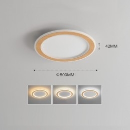 Runt Trä Modern Infälld Taklampa Inomhusbelysningsarmatur