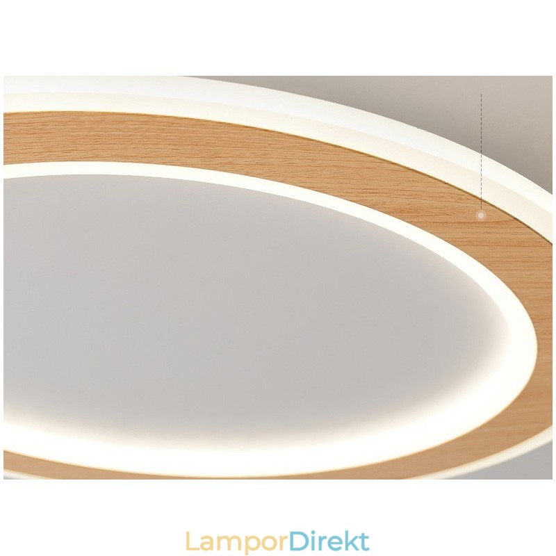 Runt Trä Modern Infälld Taklampa Inomhusbelysningsarmatur