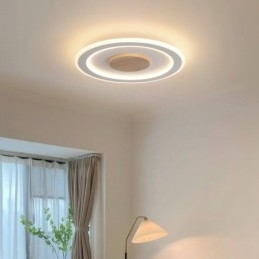 Runt Trä Modern Infälld Taklampa Inomhusbelysningsarmatur