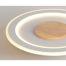Runt Trä Modern Infälld Taklampa Inomhusbelysningsarmatur