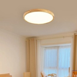 Runt Trä Modern Infälld Taklampa Inomhusbelysningsarmatur