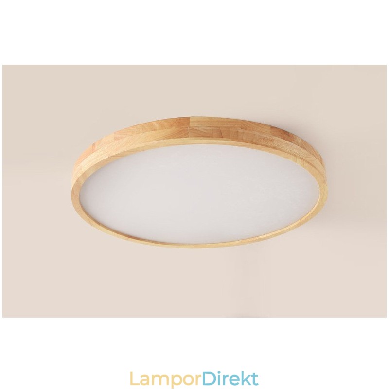 Runt Trä Modern Infälld Taklampa Inomhusbelysningsarmatur