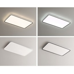Modern Stor Storlek Dimbar Rektangel Infälld Taklampa Inomhusbelysningsarmatur