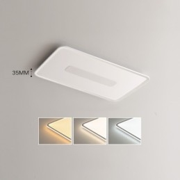 Modern Stor Storlek Dimbar Rektangel Infälld Taklampa Full Spectrum Ögonskydd