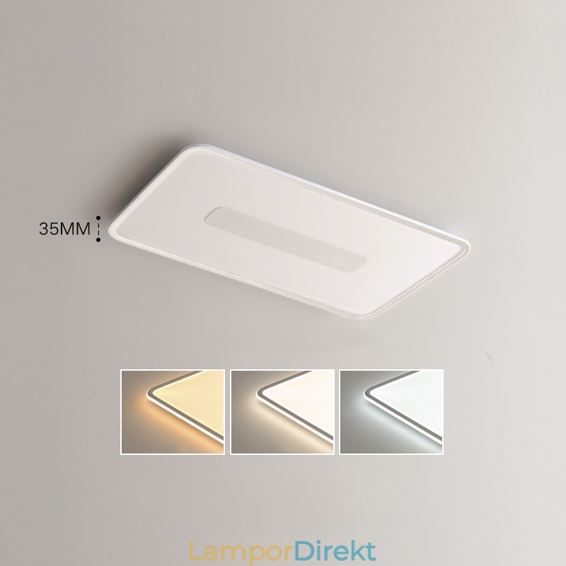 Modern Stor Storlek Dimbar Rektangel Infälld Taklampa Full Spectrum Ögonskydd
