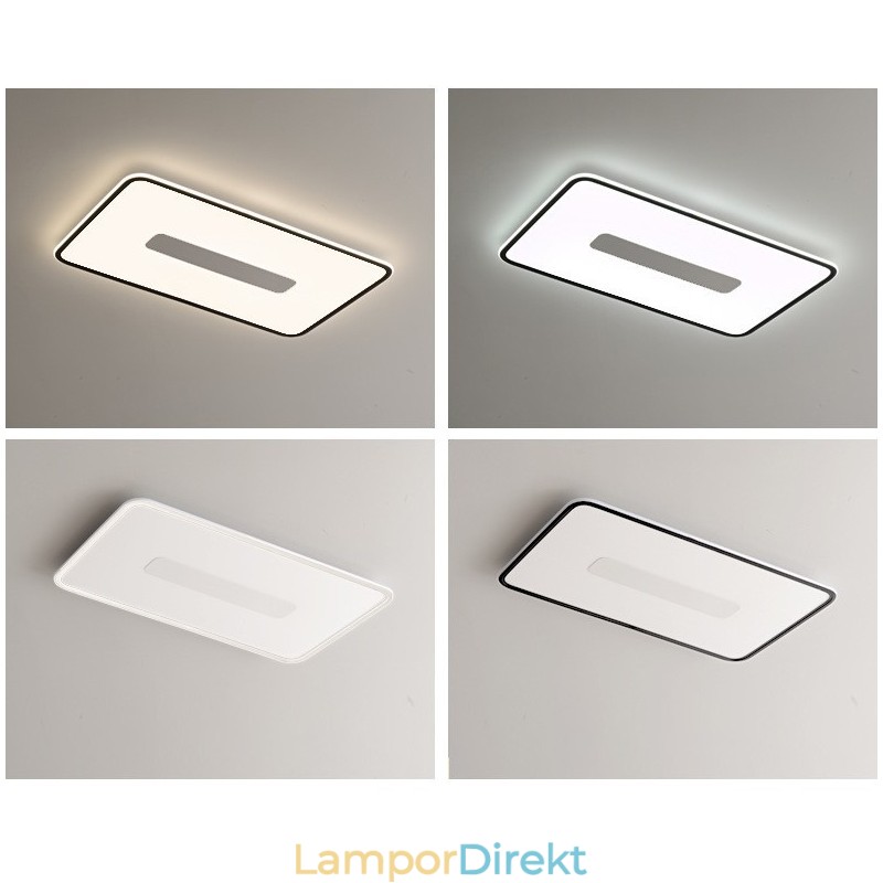 Modern Stor Storlek Dimbar Rektangel Infälld Taklampa Full Spectrum Ögonskydd