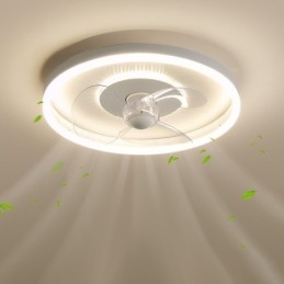 Modern Rund Ultratunn Tyst Osynlig Full Spectrum Ögonskydd Dimbar Infälld Fläktlampa