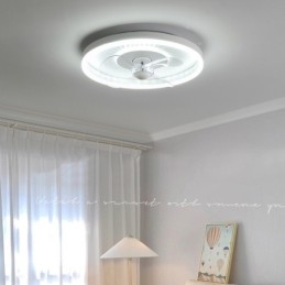 Modern Rund Ultratunn Tyst Osynlig Full Spectrum Ögonskydd Dimbar Infälld Fläktlampa