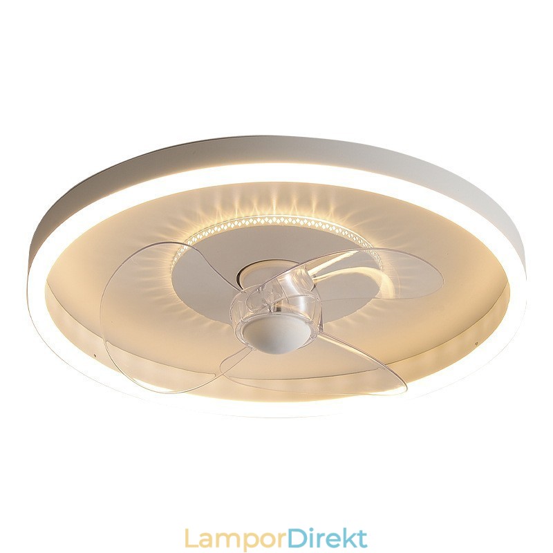 Modern Rund Ultratunn Tyst Osynlig Full Spectrum Ögonskydd Dimbar Infälld Fläktlampa