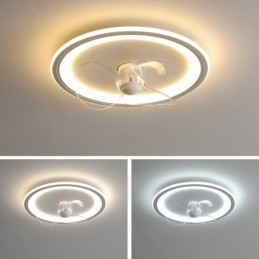 Nordic Round Ultratunn Tyst Osynlig Dimbar Infälld Fläktljus Fullspektrum Ögonskydd
