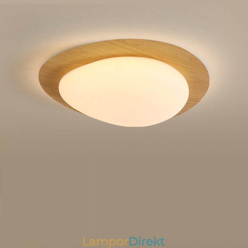 Dimbar Full Spectrum Eye Protection Nordic Log Grain Pebble Ceiling Light