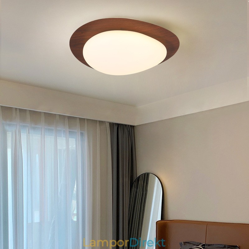 Dimbar Full Spectrum Eye Protection Nordic Log Grain Pebble Ceiling Light