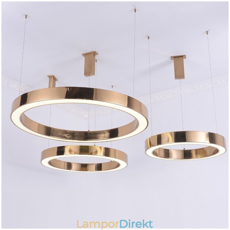 1 Ljus Modern Och Modern Stålhängande Lampa Med Akrylskärm