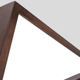 3 Våningar Fyrkantigt Svart Valnötsträ Modern Samtida Nordisk Stil Infälld Taklampa I Trä Kan Också Användas Som Vägglampa