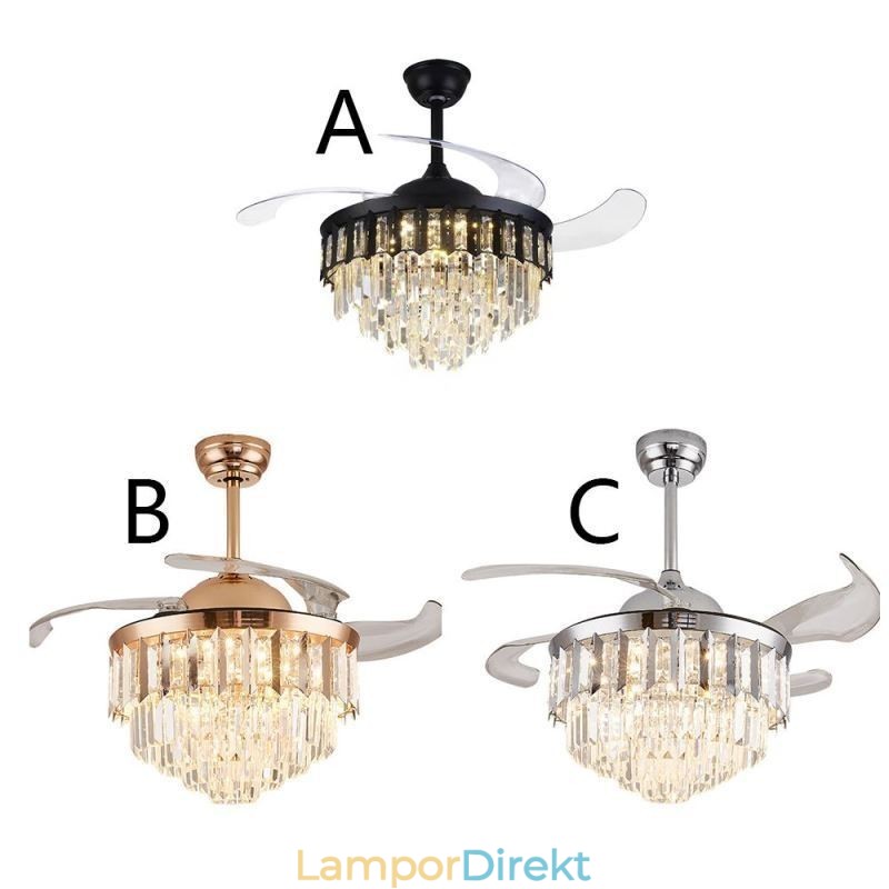 Infällbar Takfläkt Light Crystal Takfläkt