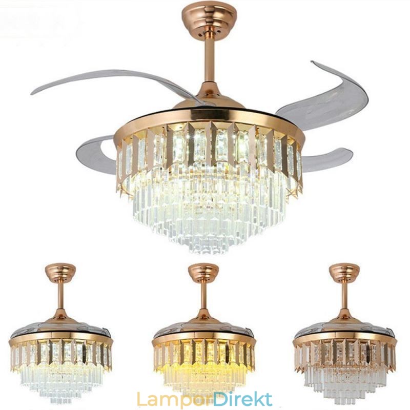 Infällbar Takfläkt Light Crystal Takfläkt