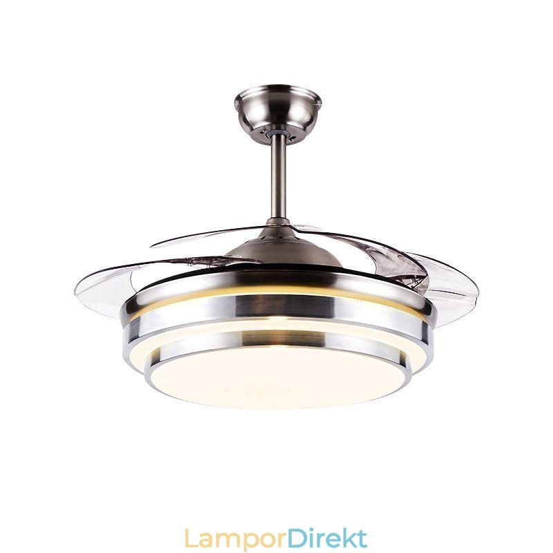 Modern Takfläktlampa Abs Fläktblad Akrylbelysning