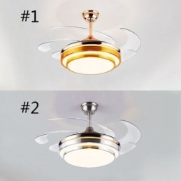 Modern Takfläktlampa Abs Fläktblad Akrylbelysning