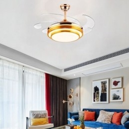 Modern Takfläktlampa Abs Fläktblad Akrylbelysning