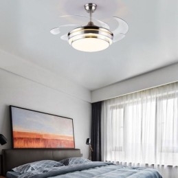 Modern Takfläktlampa Abs Fläktblad Akrylbelysning
