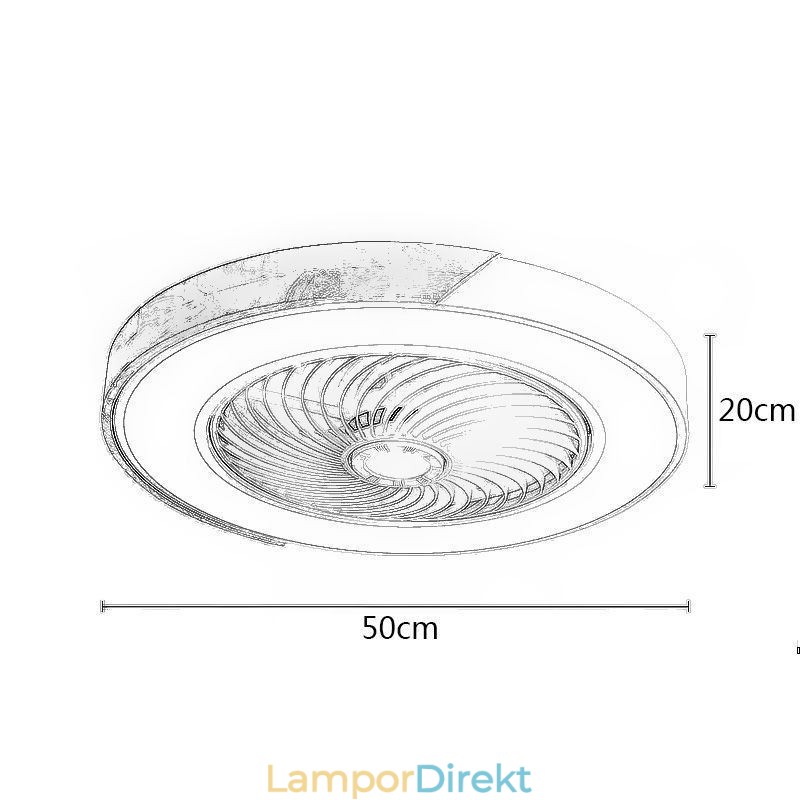 Smart Takfläkt Med Lampor Fjärrkontroll Dekor Ventilatorlampa