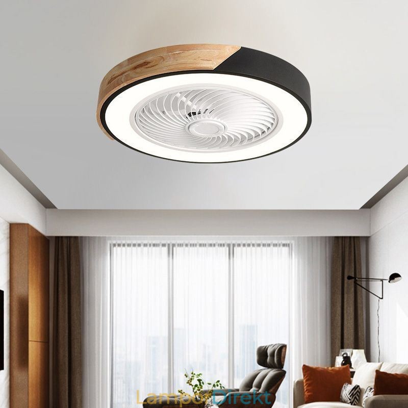 Smart Takfläkt Med Lampor Fjärrkontroll Dekor Ventilatorlampa