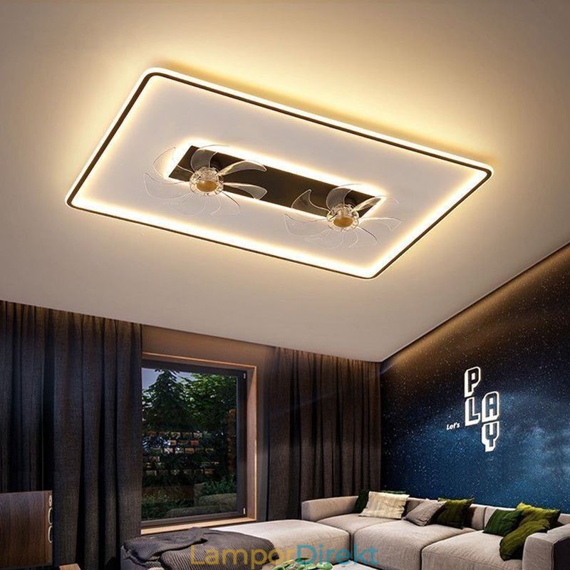 Takfläkt Med Lampor Dekor Ventilator Akryllampa