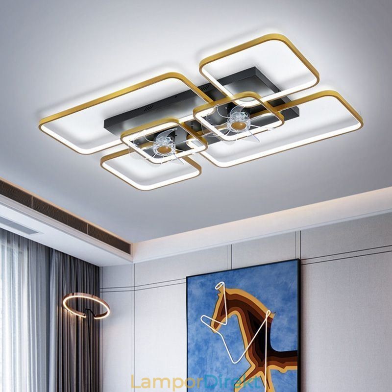 Takfläkt Med Lampor Dekor Ventilator Akryllampa