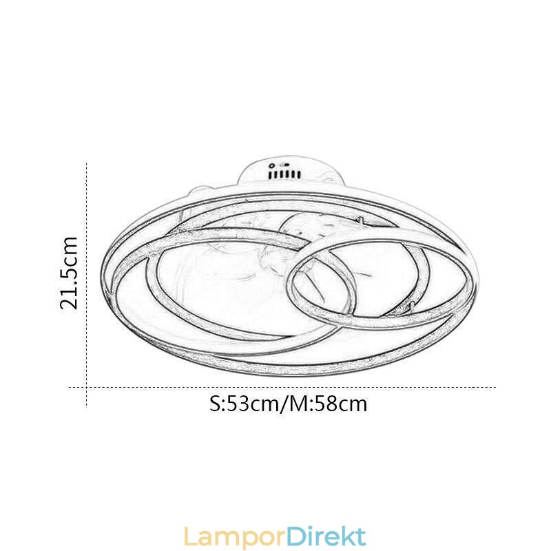 Moderna Taklampor Circle Rings Designer Takfläkt