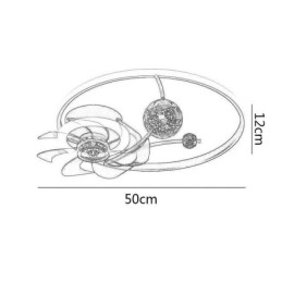 Takfläkt Med Lampor Dekor Ventilatorlampa Akryl