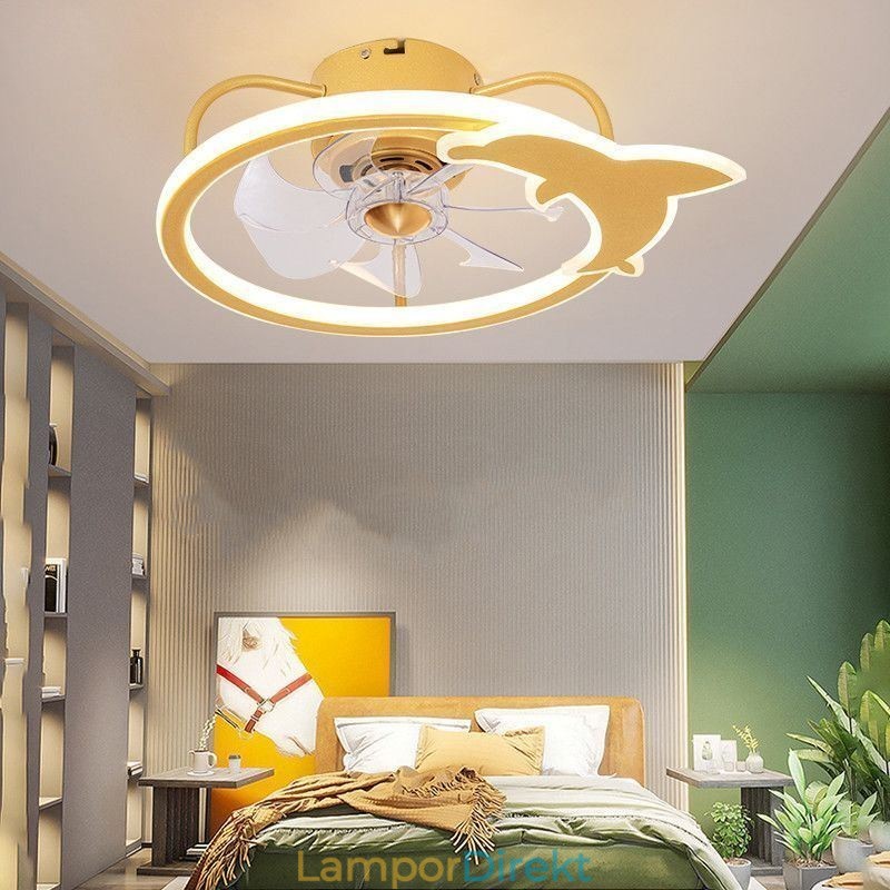 Tecknad Takfläkt Light Creative Ceiling Lamp Kid'S