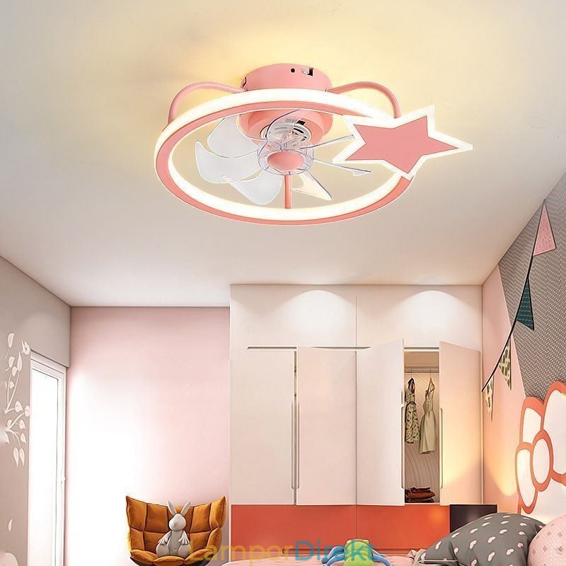 Tecknad Takfläkt Light Creative Ceiling Lamp Kid'S