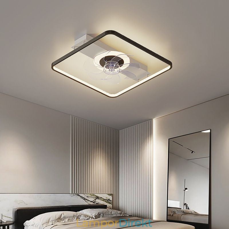 Modern Takfläkt Med Lampor Fjärrkontroll Ventilador Lampa
