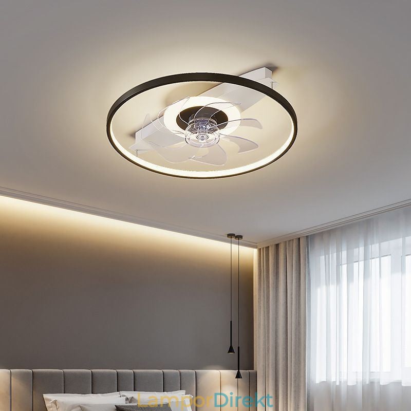 Modern Takfläkt Med Lampor Fjärrkontroll Ventilador Lampa