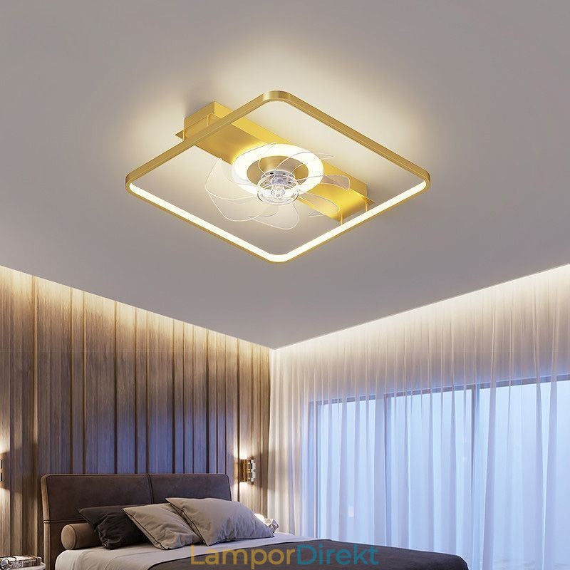 Modern Takfläkt Med Lampor Fjärrkontroll Ventilador Lampa