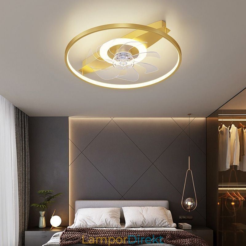Modern Takfläkt Med Lampor Fjärrkontroll Ventilador Lampa