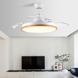 Modern Inverter Takfläkt Ljus Fjärrkontroll Taklampa Tricolor Dimming
