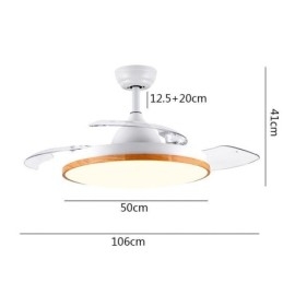 Modern Inverter Takfläkt Ljus Fjärrkontroll Taklampa Tricolor Dimming