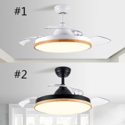 Modern Inverter Takfläkt Ljus Fjärrkontroll Taklampa Tricolor Dimming