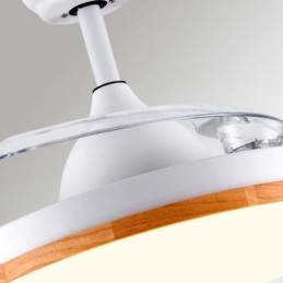 Modern Inverter Takfläkt Ljus Fjärrkontroll Taklampa Tricolor Dimming